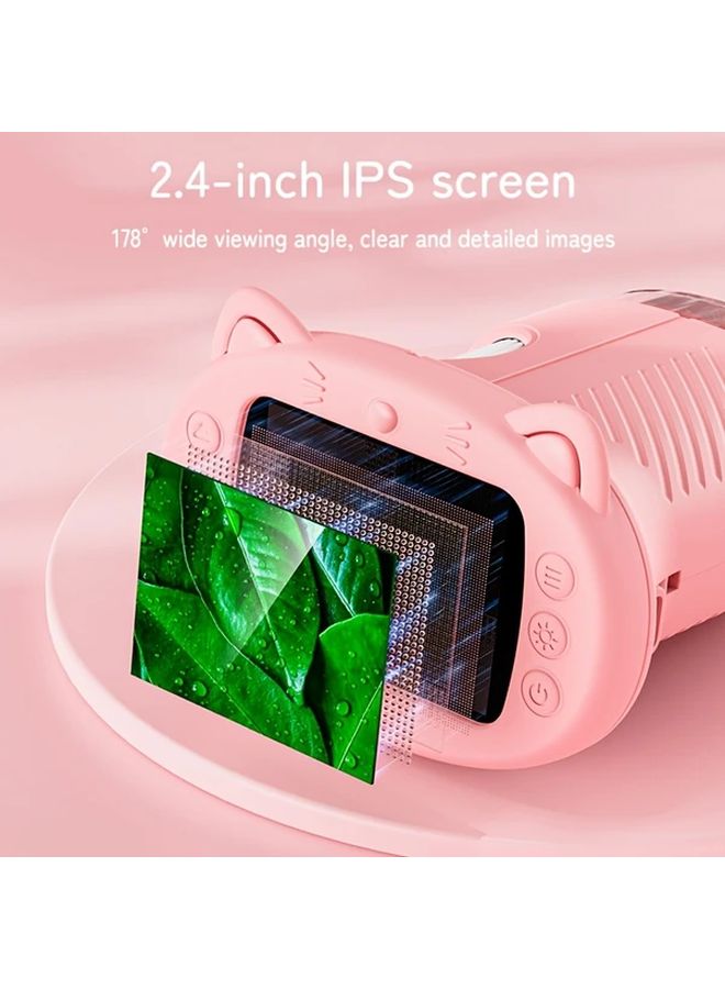 مجهر رقمي محمول باللون الأرجواني بشاشة LCD هدية تعليمية علمية للأطفال - Image 3